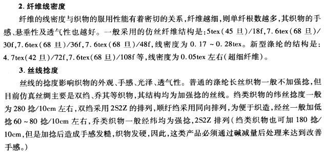 制成仿真絲的滌綸